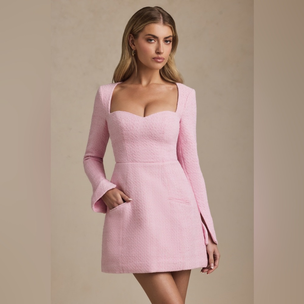 NWT Oh Polly tweed pink dress, 2